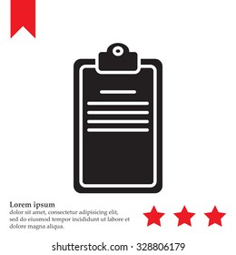 Clipboard or checklist icon