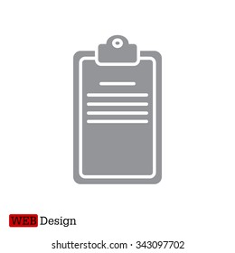 Clipboard or checklist icon