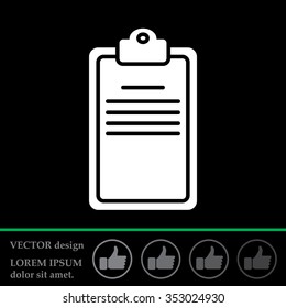 Clipboard or checklist icon