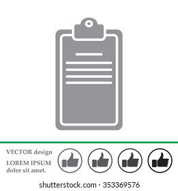 Clipboard or checklist icon