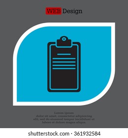 Clipboard or checklist icon