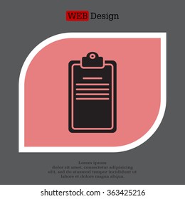 Clipboard or checklist icon