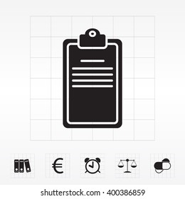 Clipboard or checklist icon