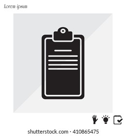 Clipboard or checklist icon