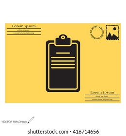 Clipboard or checklist icon