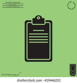 Clipboard or checklist icon