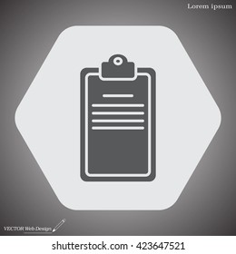 Clipboard or checklist icon
