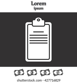 Clipboard or checklist icon