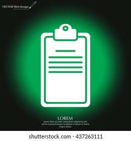 Clipboard or checklist icon