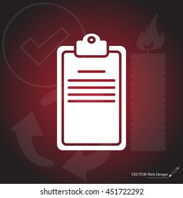 Clipboard or checklist icon