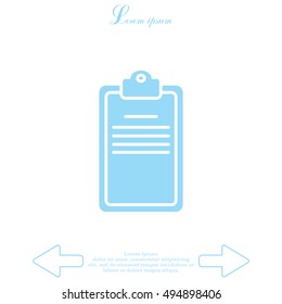 Clipboard or checklist icon