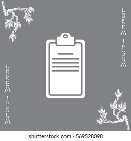 Clipboard or checklist icon