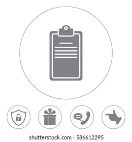 Clipboard or checklist icon