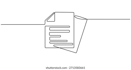 Zwischenablage mit Checklisten-Symbol durchgehende einzeilige Zeichnung der Kontur, Vektorgrafik, Eine durchgehende Linie, Vektorgrafik eines Ordners. Hintergrundsymbol für Gliederungsdokumente. Sparen von Wertpapieren Vektor .