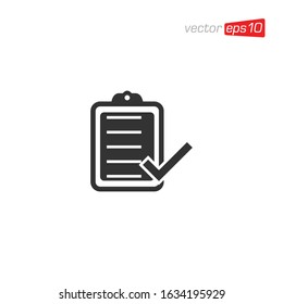 Clipboard Checklist Icon Design Vector