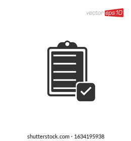 Clipboard Checklist Icon Design Vector
