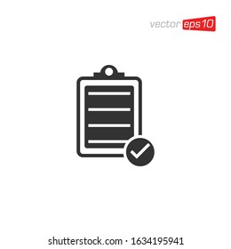 Clipboard Checklist Icon Design Vector