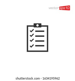 Clipboard Checklist Icon Design Vector
