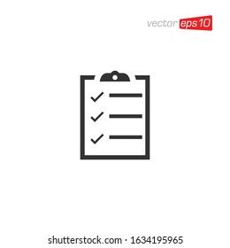 Clipboard Checklist Icon Design Vector