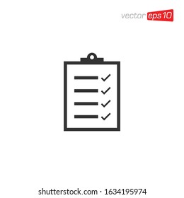 Clipboard Checklist Icon Design Vector