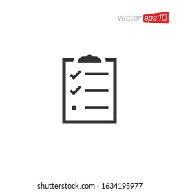 Clipboard Checklist Icon Design Vector