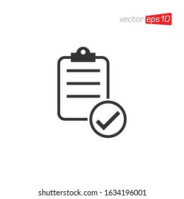 Clipboard Checklist Icon Design Vector