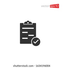 Clipboard Checklist Icon Design Vector