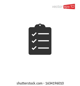 Clipboard Checklist Icon Design Vector