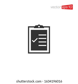 Clipboard Checklist Icon Design Vector