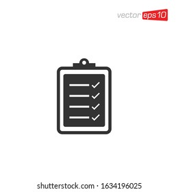 Clipboard Checklist Icon Design Vector
