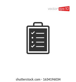 Clipboard Checklist Icon Design Vector