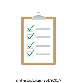 clipboard with checklist icon. to do list symbol. vector illustration