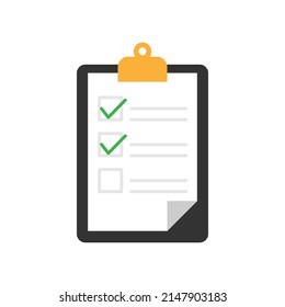 clipboard with checklist icon. to do list symbol. vector illustration