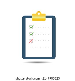 clipboard with checklist icon. to do list symbol. vector illustration
