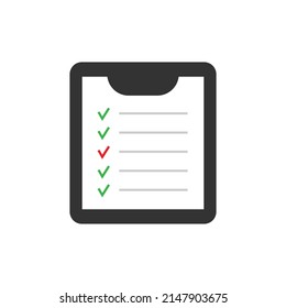 clipboard with checklist icon. to do list symbol. vector illustration