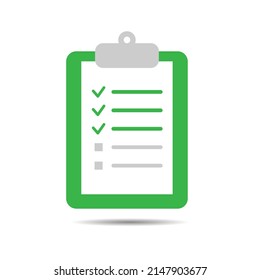 clipboard with checklist icon. to do list symbol. vector illustration