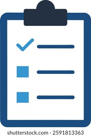clipboard with checklist icon flat