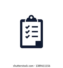 Clipboard or checklist icon flat design template