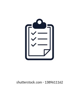 Clipboard or checklist icon flat design template