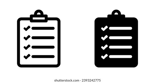 Clipboard, checklist icon. flat design vector illustration for web and mobile