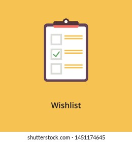 Clipboard with checklist icon. Flat illustration of clipboard with checklist icon for web