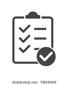 Clipboard with checklist icon. Flat illustration of clipboard with checklist icon for web. Vector illustration.