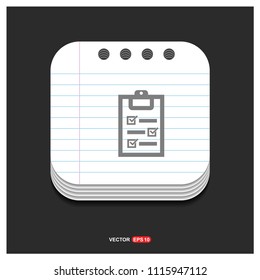 Clipboard or checklist icon - Free vector icon