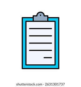 Clipboard Checklist Icon. Ideal for tasks, to-do lists, planning, and office management designs. Editable vector