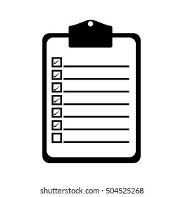 clipboard with checklist icon image 