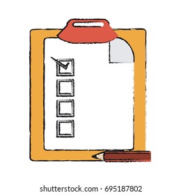 clipboard with checklist icon image 