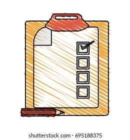 clipboard with checklist icon image 