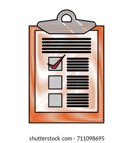 clipboard with checklist icon image 