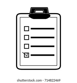 clipboard with checklist icon image 