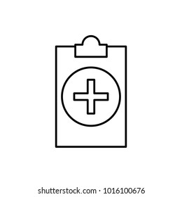 Clipboard with checklist icon. Line icon of clipboard with checklist icon for web